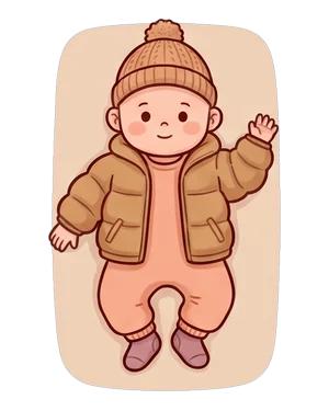 この服装を着た子供のイラスト