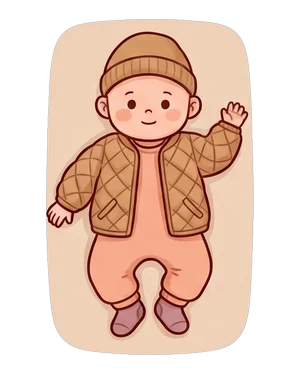 この服装を着た子供のイラスト