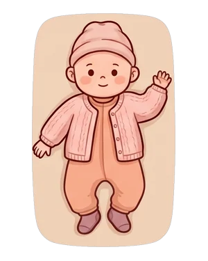 この服装を着た子供のイラスト