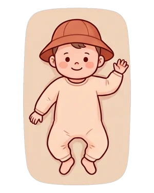 この服装を着た子供のイラスト