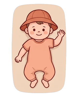 この服装を着た子供のイラスト