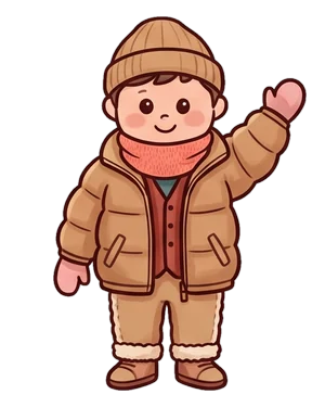 この服装を着た子供のイラスト