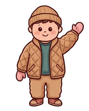 この服装を着た子供のイラスト