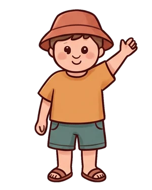 この服装を着た子供のイラスト