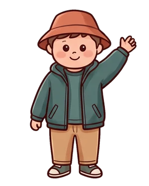 この服装を着た子供のイラスト