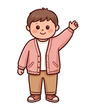この服装を着た子供のイラスト