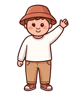 この服装を着た子供のイラスト