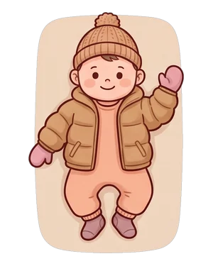 この服装を着た子供のイラスト