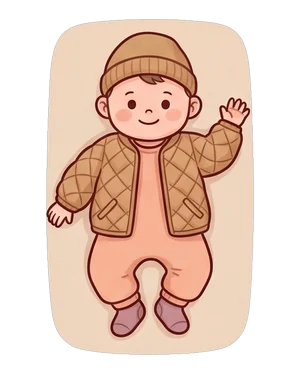 この服装を着た子供のイラスト