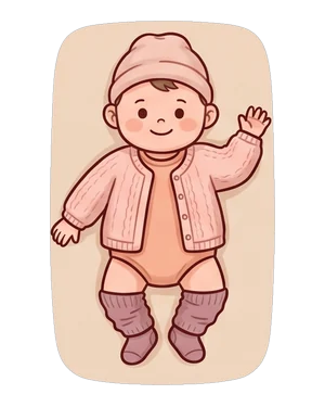 この服装を着た子供のイラスト