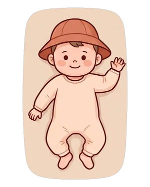 この服装を着た子供のイラスト
