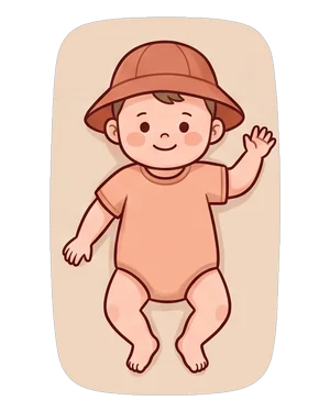 この服装を着た子供のイラスト