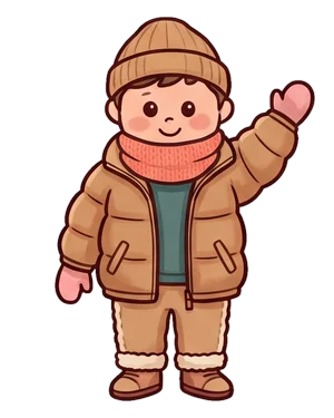 この服装を着た子供のイラスト