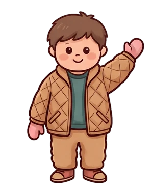 この服装を着た子供のイラスト