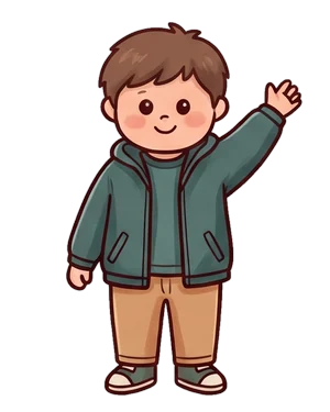 この服装を着た子供のイラスト