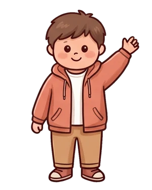 この服装を着た子供のイラスト