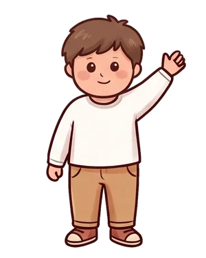 この服装を着た子供のイラスト