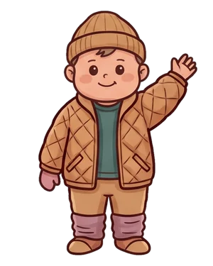 この服装を着た子供のイラスト