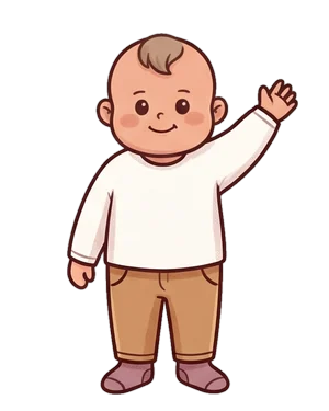 この服装を着た子供のイラスト