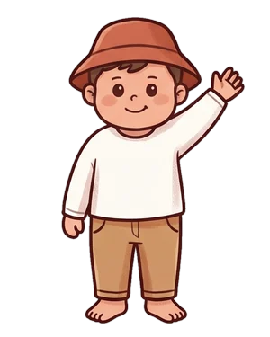 この服装を着た子供のイラスト