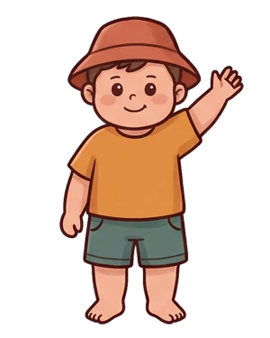 この服装を着た子供のイラスト
